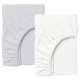 Набір простирадло на резинці 160х200х30 WHITE / GREY