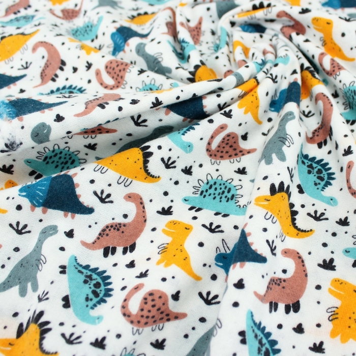 Підліткова постільна білизна фланель з простирадлом на резинці FUNNY DINO CS3