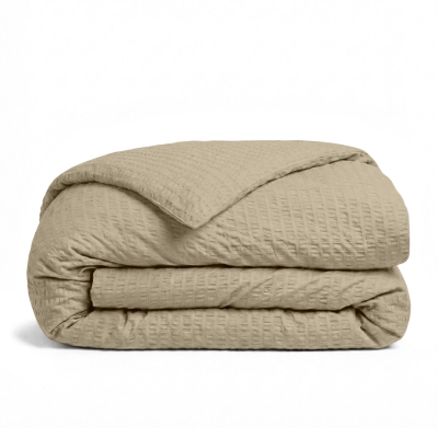 Підковдра полуторна з текстурованої бавовни 160х220 BISCUIT