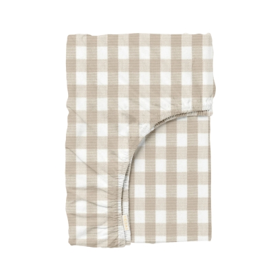 Простирадло на резинці 200x200 BEIGE CHECK