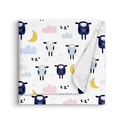 Фланелеві пелюшки 80х80 SHEEP BLUE