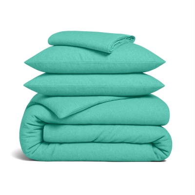 Євро постільна білизна фланель з простирадлом на резинці BERMUDA CS1