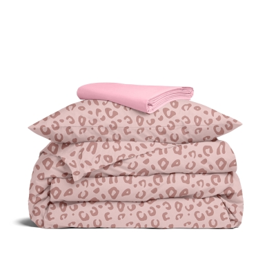 Дитяча постільна білизна фланель в ліжечко PASTEL LEOPARD