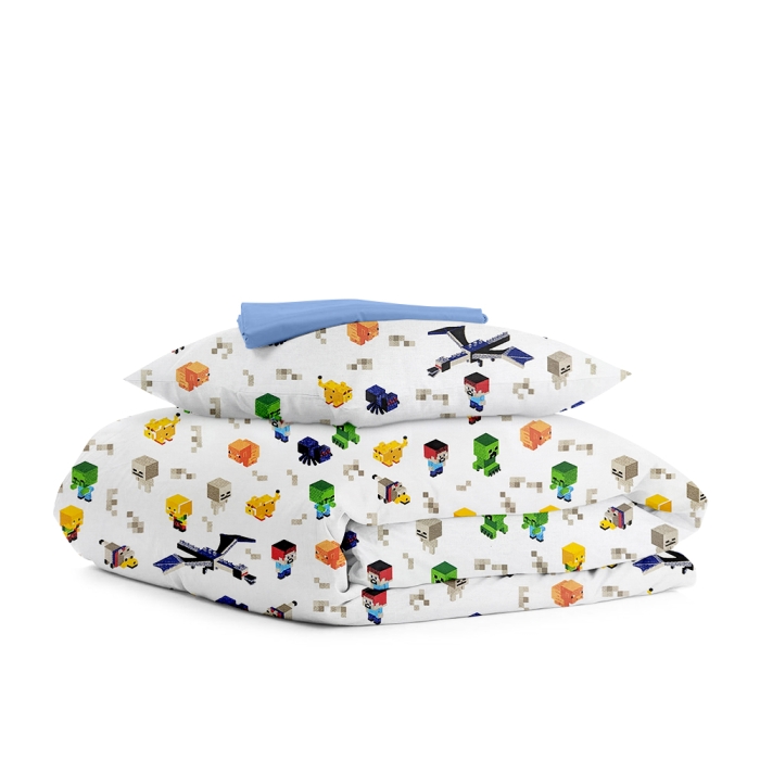 Дитяча постільна білизна фланель в ліжечко MINECRAFT CS3