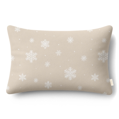 Наволочка фланель 70х70 SNOWFLAKES LATTE