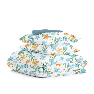Євро постільна білизна MINT FLOWERS CS2