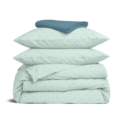 Євро постільна білизна з простирадлом на резинці MINTICE CS3