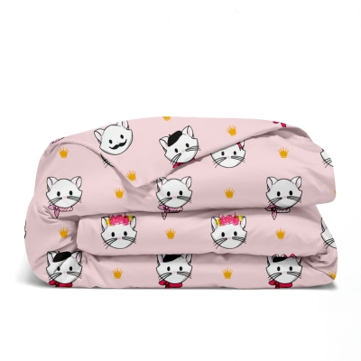 Підковдра полуторна 160х220 PINK PARIS CATS