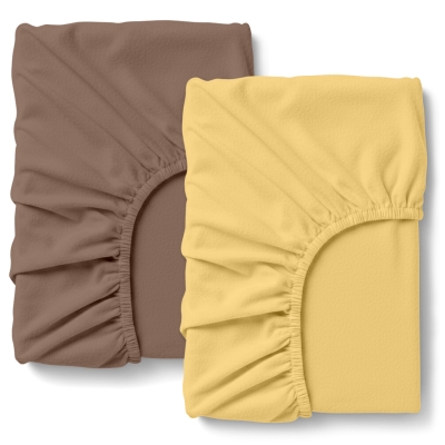 Набір простирадло на резинц фланель 80х160 CARAMEL SUN