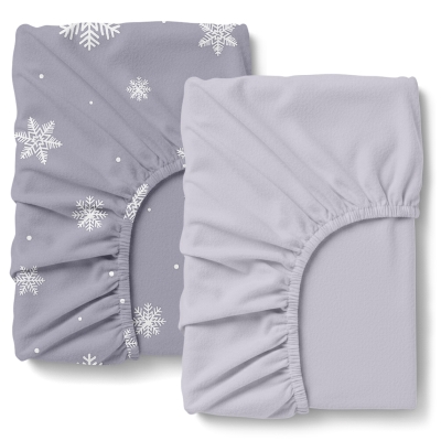 Набір простирадло на резинці фланель 200х220 FROSTY LILAC