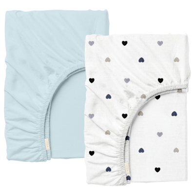 Набір простирадло на резинці 200х200 LIGHT BLUE LOVE