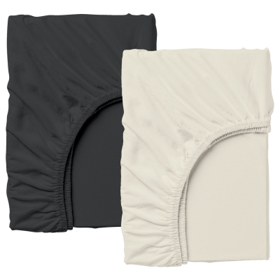 Набір простирадло на резинці 90х200 BEIGE / BLACK