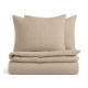 Двоспальний комплект без простирадла муслін BEIGE