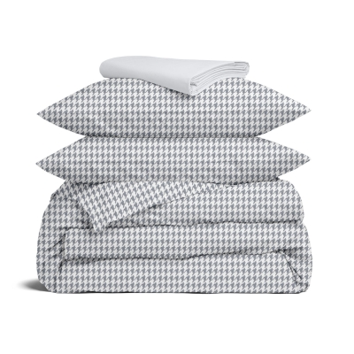 Євро постільна білизна з простирадлом на резинці HOUNDSTOOTH CS4