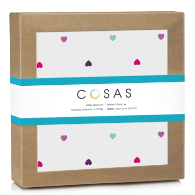 Дитячий непромокаючий наматрацник 70х140 PLAYFUL HEARTS