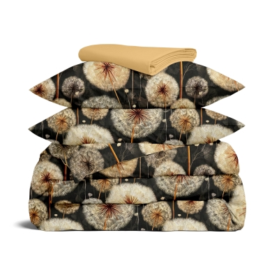 Двоспальна постільна білизна з простирадлом на резинці WISH FLOWER CS5