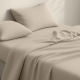 Сімейний комплект фланель з простирадлом на резинці ALMOND CS1