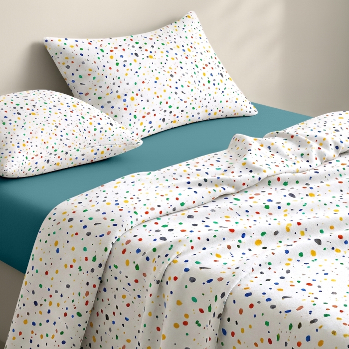Дитяча постільна білизна фланель в ліжечко DOTS CS3