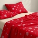Підковдра полуторна фланель 160х220 SNOWFLAKES CRANBERRY