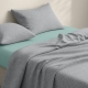 Двоспальна преміум постільна білизна з простирадлом на резинці NORDIC WAVE CS6