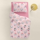 Підліткова постільна білизна з простирадлом на резинці PINK PARIS CATS CS5