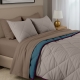 Покривало стьобане двостороннє на ліжко та диван 160x220 TAUPE STONE CS3