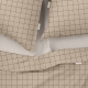 Двоспальна постільна білизна з простирадлом на резинці BEIGE GEOMETRY CS15