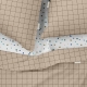 Сімейна постільна білизна з простирадлом на резинці BEIGE GEOMETRY CS9