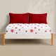 Простирадло на резинці фланель 200х220х30 SNOWFLAKES BERRY