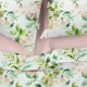 Двоспальна постільна білизна з простирадлом на резинці FLORAL LEAVES CS1