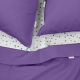 Двоспальна постільна білизна з простирадлом на резинці LAVENDER CS6