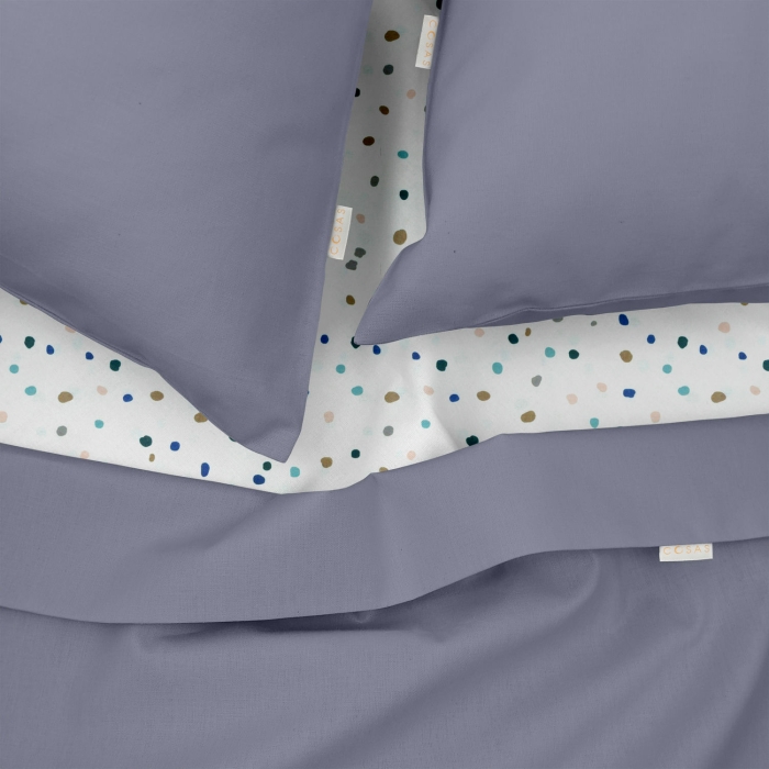 Двоспальна постільна білизна з простирадлом на резинці STORMY CS4