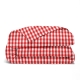 Двоспальна постільна білизна з простирадлом на резинці RED CHECK CS1