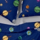 Двоспальна постільна білизна з простирадлом на резинці SPACE CS1