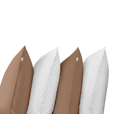 Набір наволочок на подушку 50х70 BROWN / WHITE DOTS