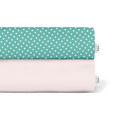 Набір простирадло полуторне 155х240 ROSE / MINT DOTS