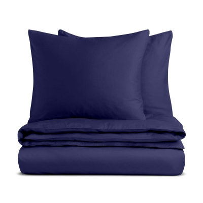 Євро постіль сатин без простирадла MIDNIGHT BLUE