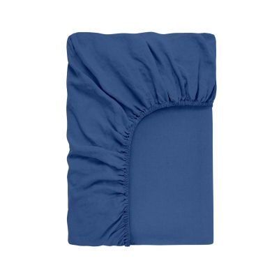 Простирадло на резинці з вареної бавовни 150х200 DENIM