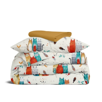 Дитяча постільна білизна в ліжечко COLOR CATS