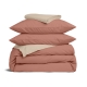 Двоспальна постільна білизна з простирадлом на резинці COPPER CS7