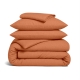 Двоспальна постільна білизна фланель з простирадлом на резинці AMBER
