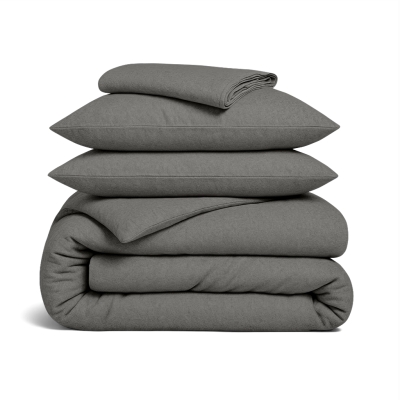 Євро постільна білизна фланель з простирадлом на резинці URBAN CS1