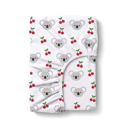 Простирадло на резинці фланель 90х200 CHERRY KOALA