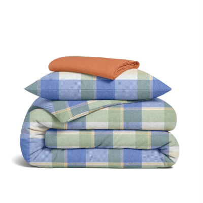 Дитяча постільна білизна фланель в ліжечко OCEAN TARTAN CS3