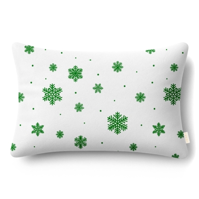 Наволочка фланель 40х60 SNOWFLAKES EVERGREEN