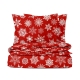 Євро постіль без простирадла фланель SNOWFLAKES CS3