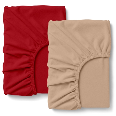 Набір простирадло на резинці фланель 200х200 RED SAND