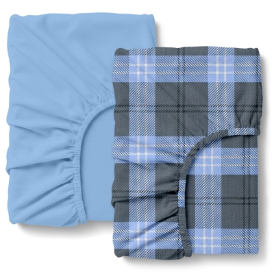 Набір простирадло на резинці фланель 180х200 OCEAN PLAID