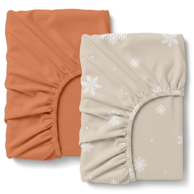 Набір простирадло на резинці фланель 90х200 AUTUMN SNOW