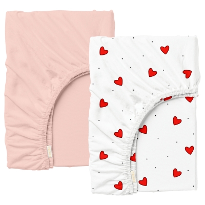 Набір простирадло на резинці 200х220 ROSE HEARTS